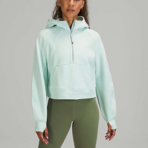 lululemon athletica Tops - NWT Lululemon Mint Scuba 1/2 zip hoodie